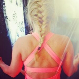 Lululemon Coral Open Back Tank Top